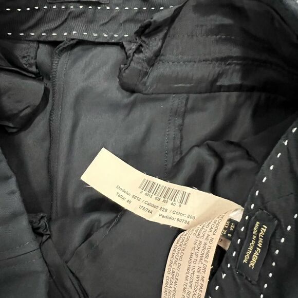 Massimo Dutti Black Cigarette Pants Trousers, Size 8 - Picture 3 of 3